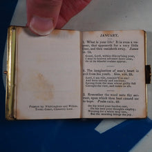 Load image into Gallery viewer, Daily Texts with verses of hymns.Adapted for general use &amp; suited for every year. >150 YEAR-OLD MINIATURE BOOK< Publication Date: 1870 Condition: Very Good
