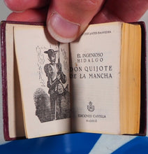 Load image into Gallery viewer, El Ingenioso Hidalgo Don Quijote de la Mancha >>MINIATURE BOOKS IN SLIPCASE<< Cervantes Saavedra, Miguel de [1547-1616]. Publication Date: 1952 Condition: Very Good
