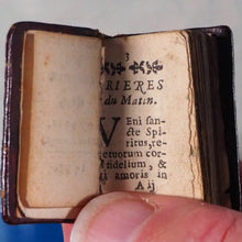 Load image into Gallery viewer, Exercice du Chretien [early 18th century miniature book]. Publication Date: 1737 Condition: Very Good. >>MINIATURE BOOK<<
