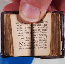 Load image into Gallery viewer, Exercice du Chretien [early 18th century miniature book]. Publication Date: 1737 Condition: Very Good. >>MINIATURE BOOK<<
