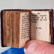 Load image into Gallery viewer, Exercice du Chretien [early 18th century miniature book]. Publication Date: 1737 Condition: Very Good. >>MINIATURE BOOK<<
